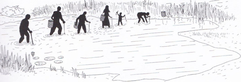 Pêche avec une lance